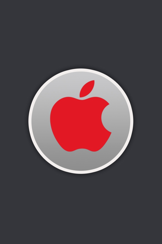 Sfondi Apple Computer Red Logo 640x960