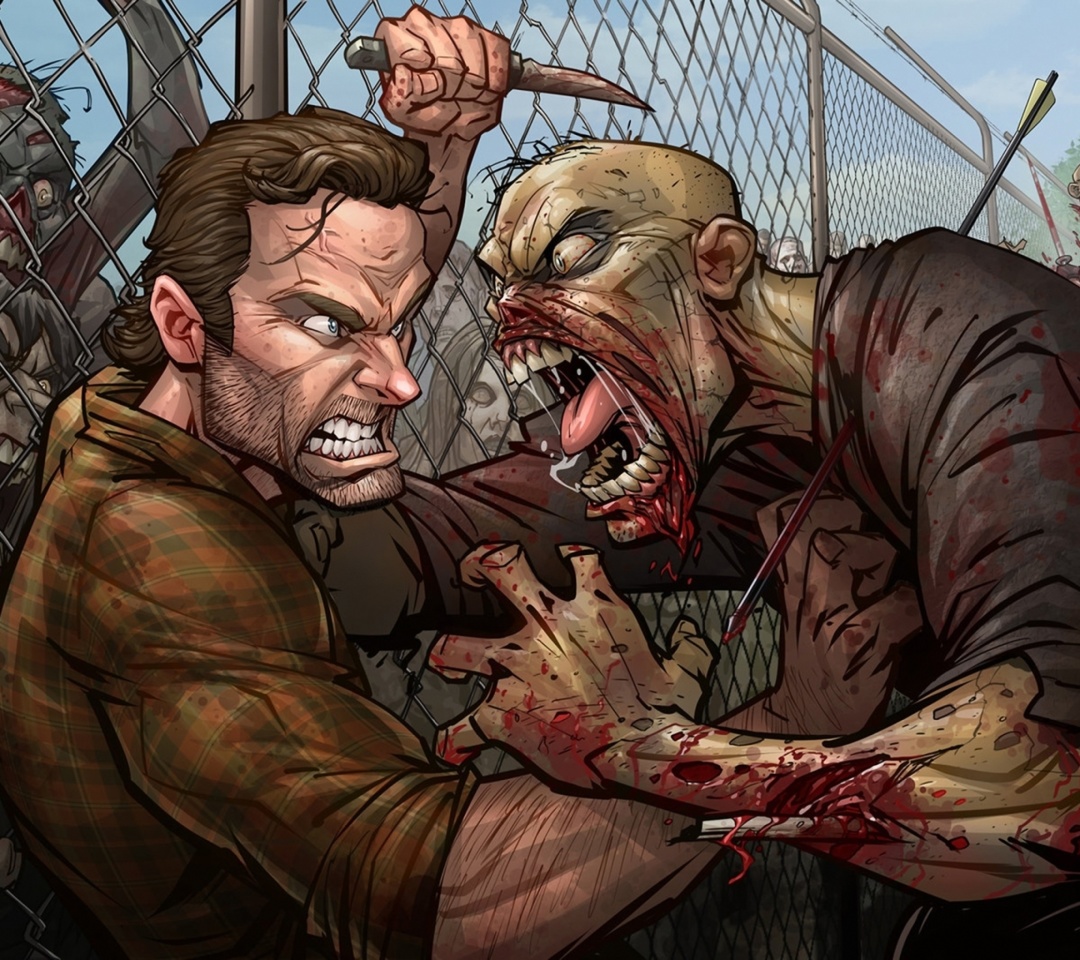 The Walking Dead Zombie wallpaper 1080x960