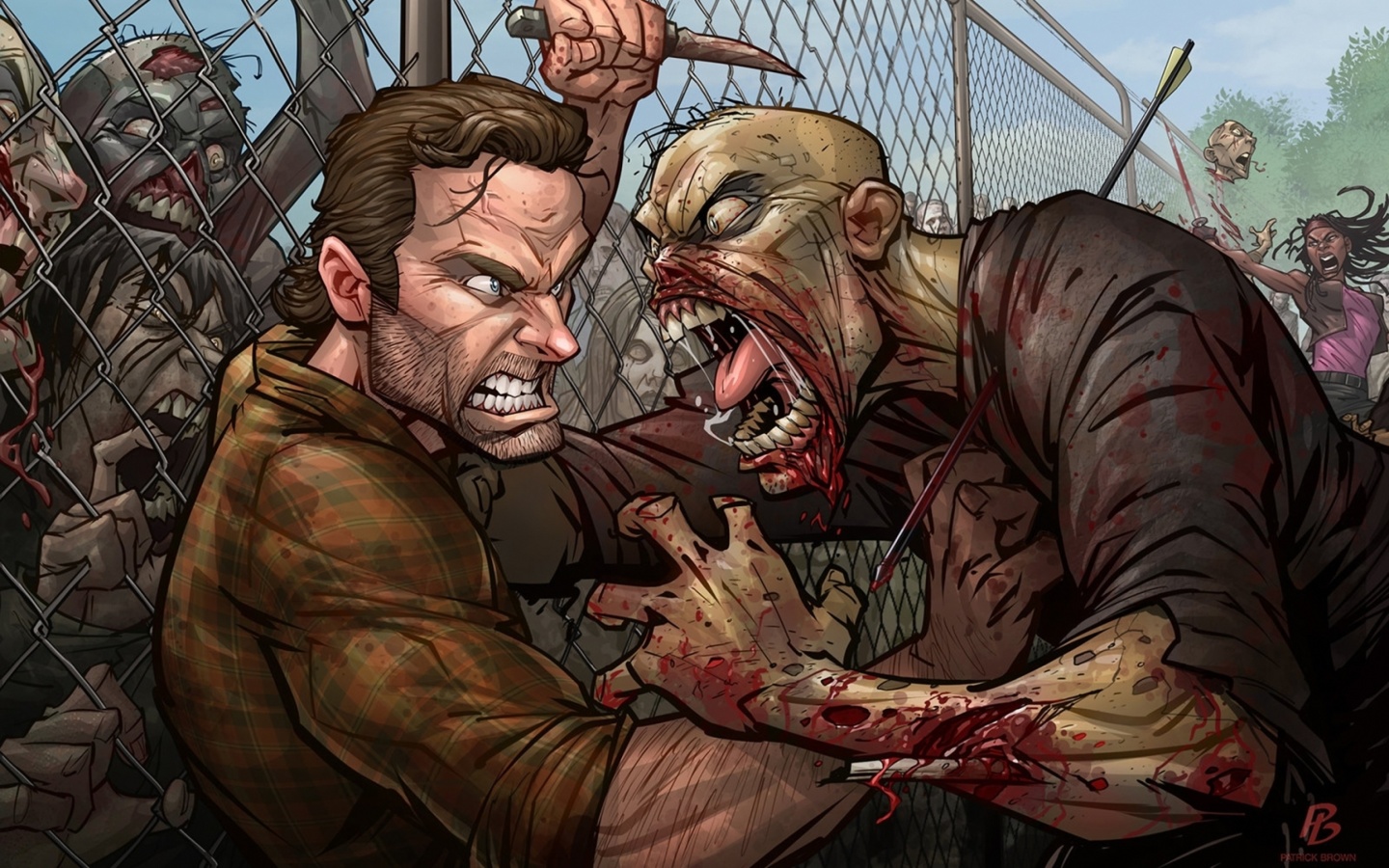 Sfondi The Walking Dead Zombie 1440x900