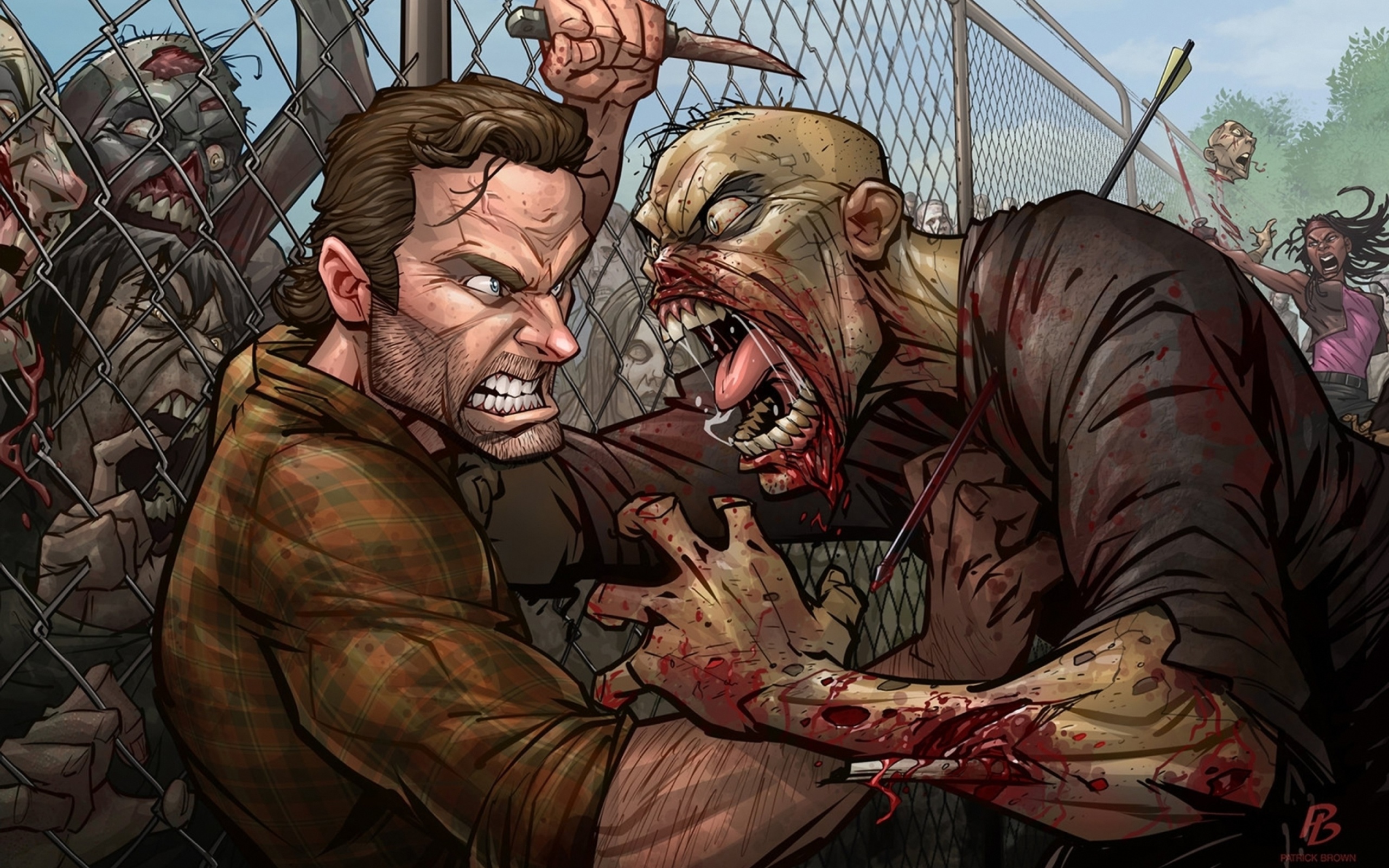 The Walking Dead Zombie wallpaper 2560x1600