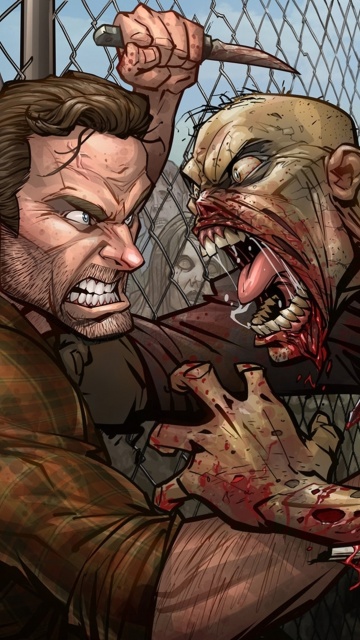 Das The Walking Dead Zombie Wallpaper 360x640