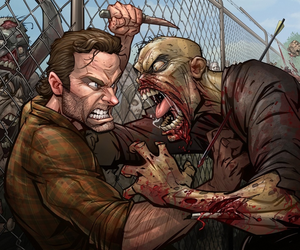 Sfondi The Walking Dead Zombie 960x800