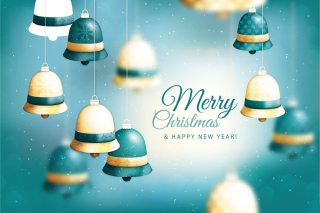 Kostenloses Merry Christmas Bells Wallpaper für Android, iPhone und iPad