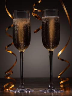 Holiday Champagne wallpaper 240x320
