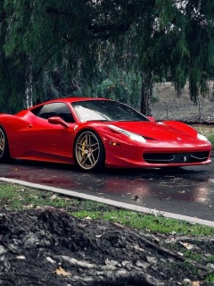 Fondo de pantalla Ferrari Enzo after Rain 240x320