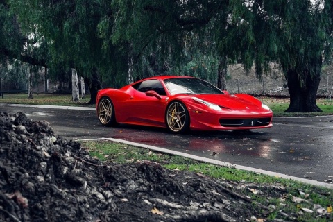 Fondo de pantalla Ferrari Enzo after Rain 480x320