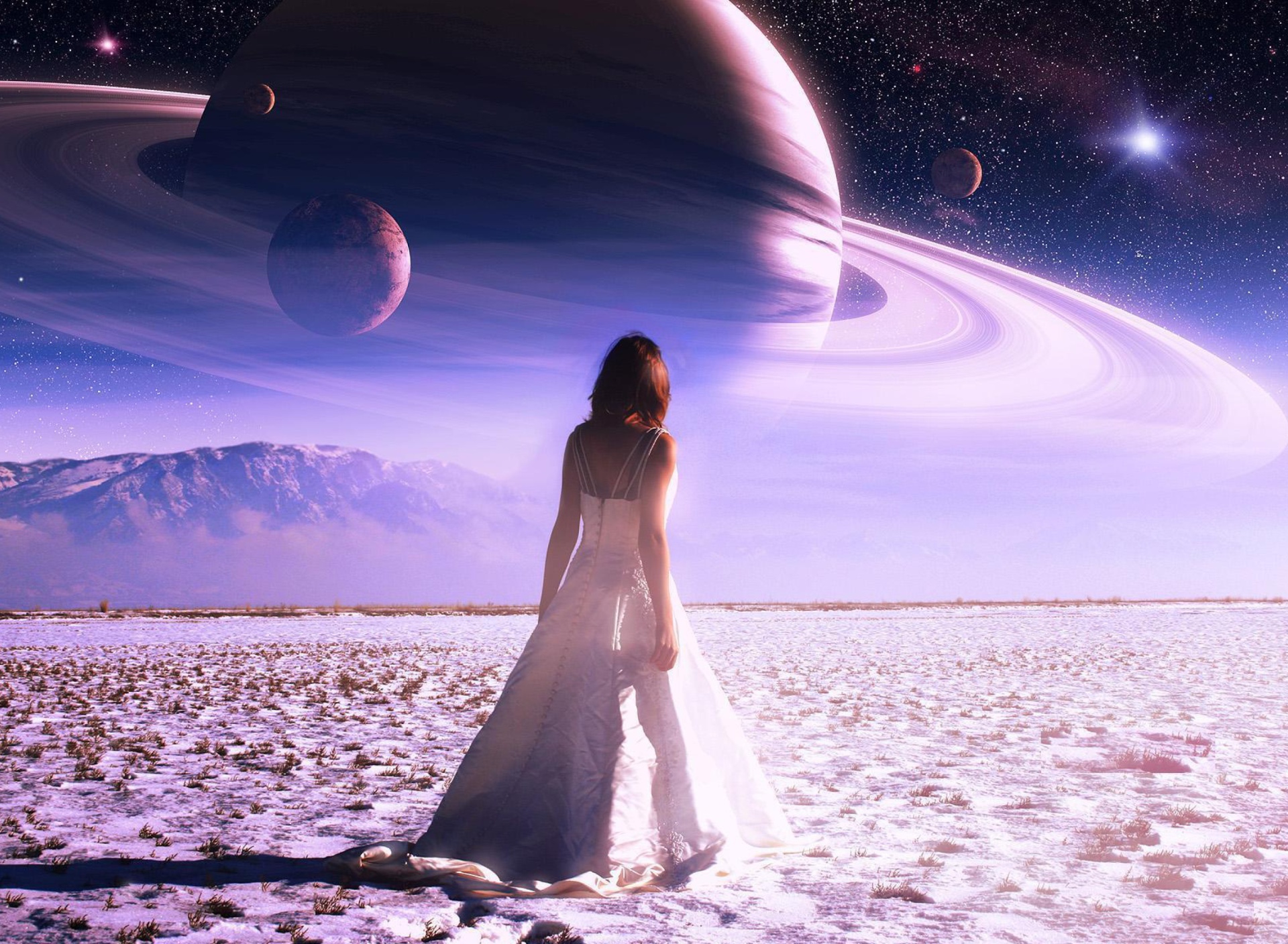 Fondo de pantalla Girl on Mars 1920x1408