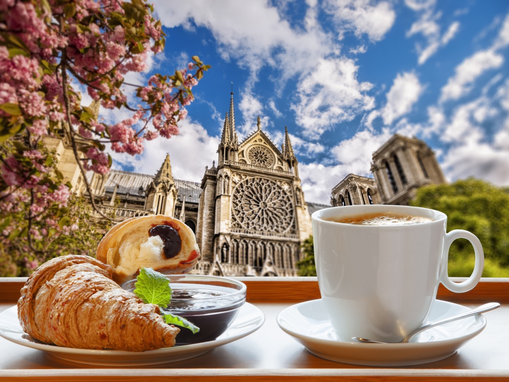 Fondo de pantalla Breakfast in Paris 1024x768