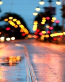 Screenshot №1 pro téma City Lights After Rain 128x160