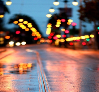 Kostenloses City Lights After Rain Wallpaper für iPad 3