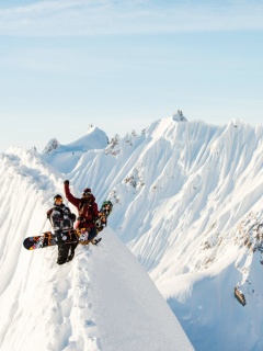 Fondo de pantalla Snowboarding Resort 240x320
