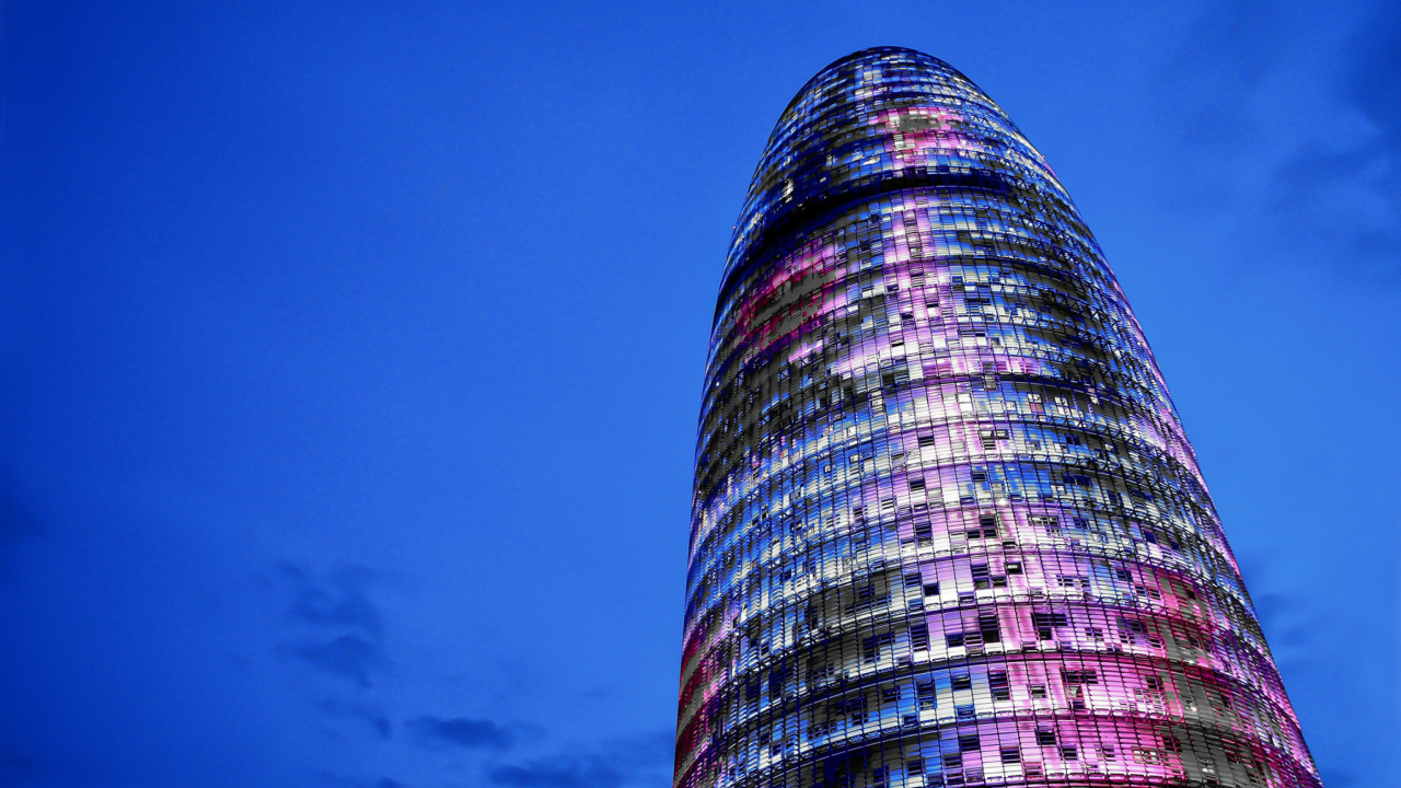 Torre Agbar in Barcelona wallpaper 1280x720