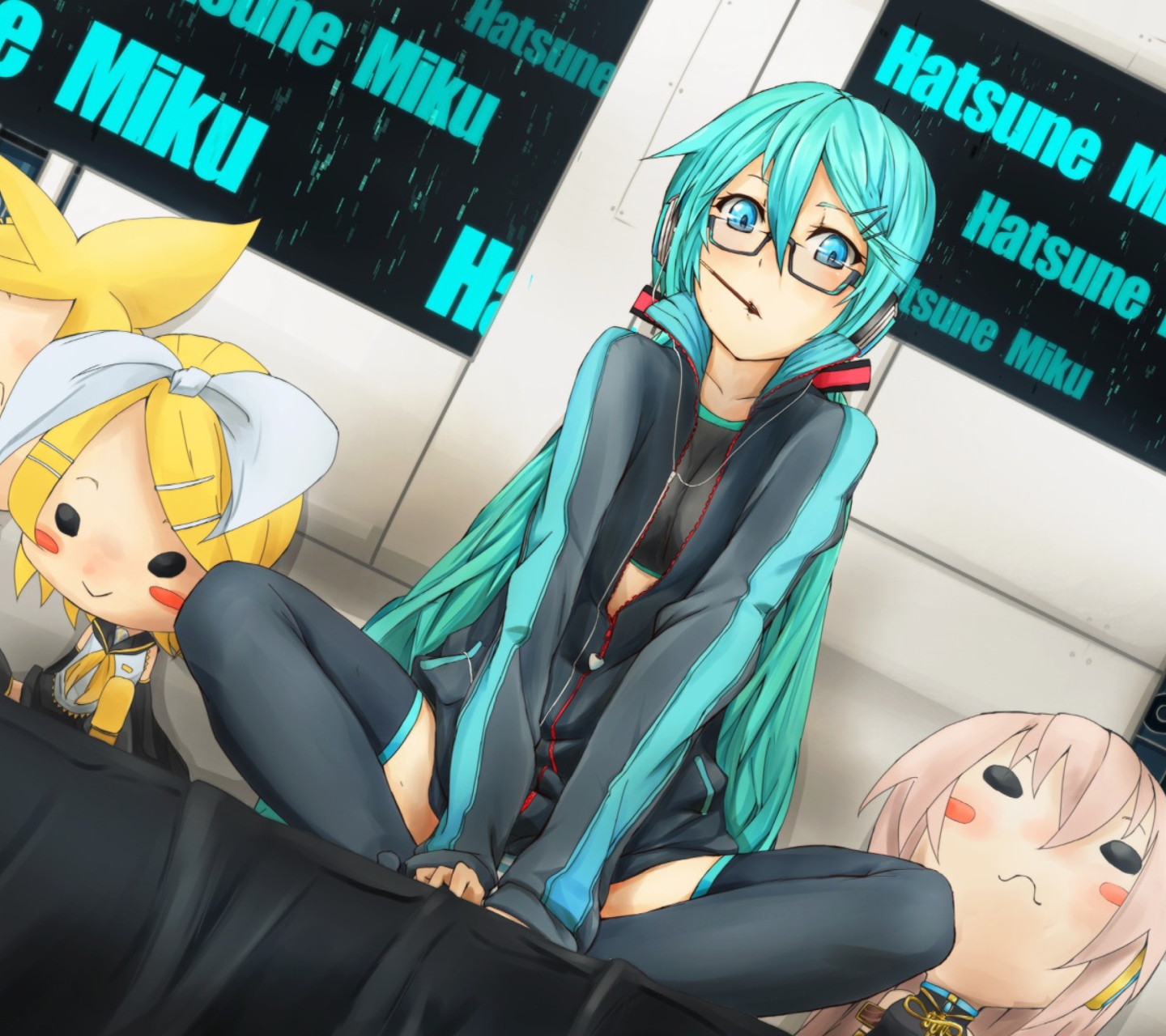 Screenshot №1 pro téma Vocaloid, Miku Hatsune 1440x1280