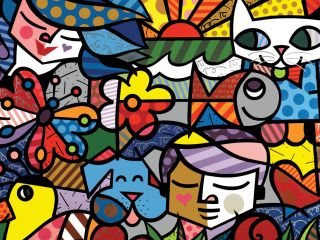 Screenshot №1 pro téma Romero Britto Design 320x240