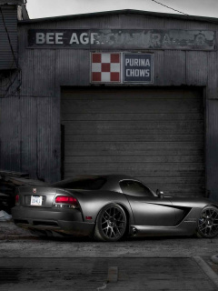 Fondo de pantalla Black Dodge Viper 240x320