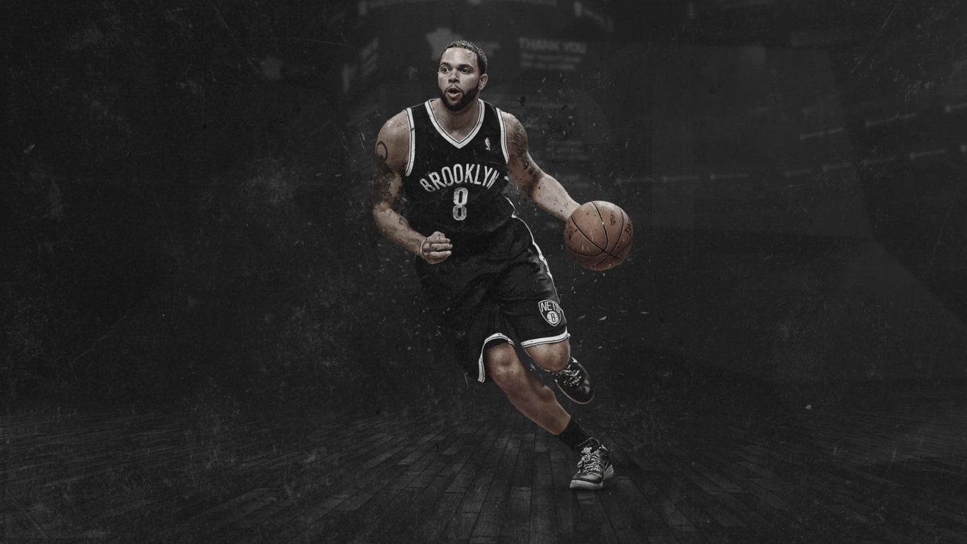 Fondo de pantalla Brooklyn Nets, Deron Williams 1366x768