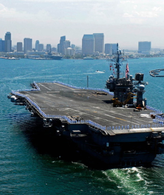 Kostenloses Military boats - USS Kitty Hawk Wallpaper für Nokia Asha 308