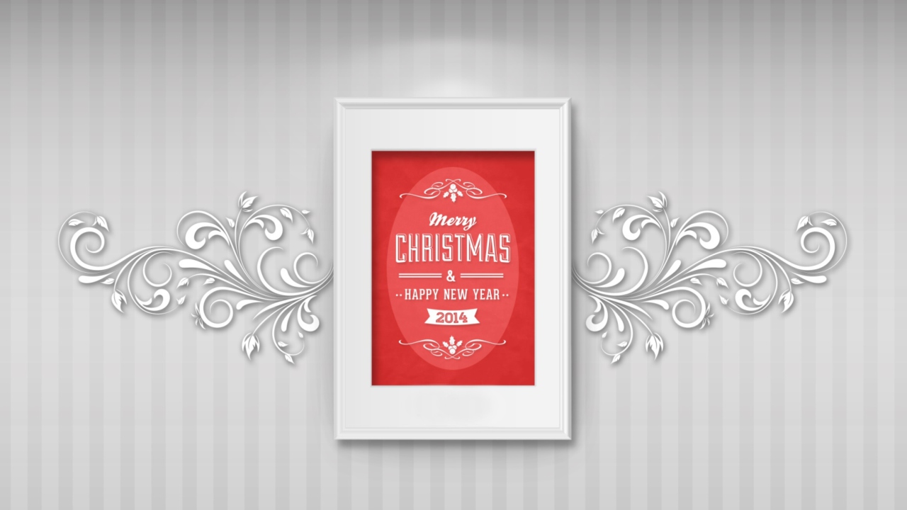 Das Merry Christmas & Happy New Year 2014 Wallpaper 1280x720
