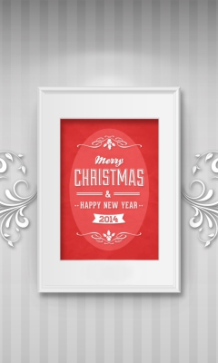 Das Merry Christmas & Happy New Year 2014 Wallpaper 240x400