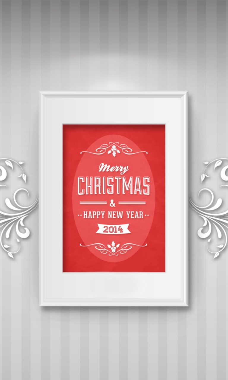 Sfondi Merry Christmas & Happy New Year 2014 768x1280