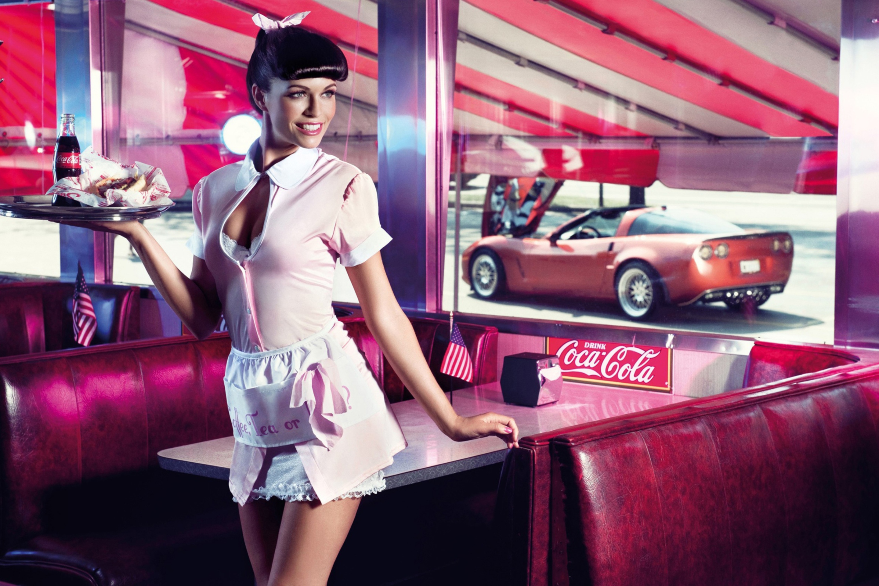 Das American Waitress Wallpaper 2880x1920