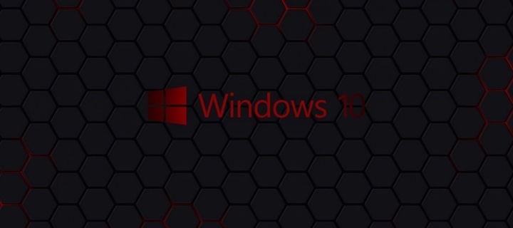 Обои Windows 10 Dark Wallpaper 720x320