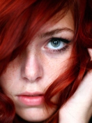 Обои Beautiful Redhead Girl Close Up Portrait 132x176