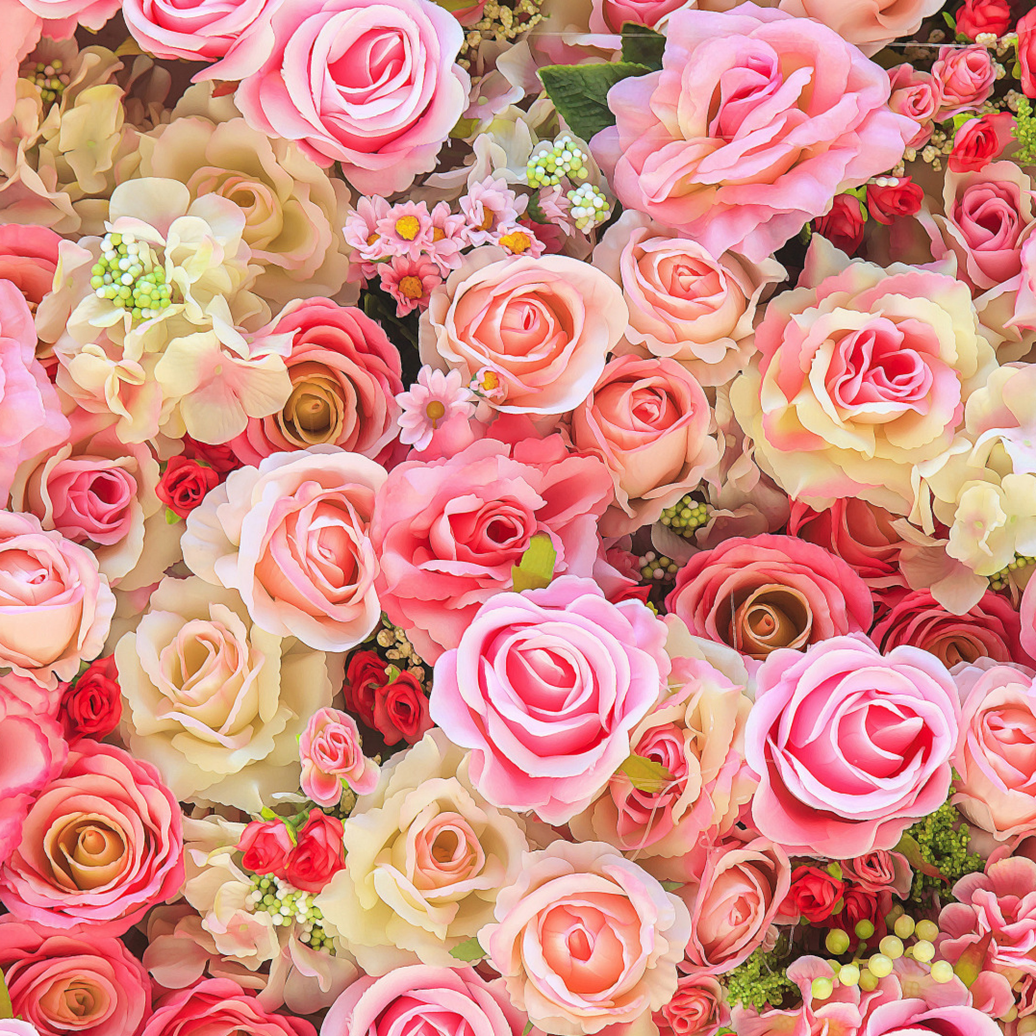 Das Bush Flowers Pink Wallpaper 2048x2048