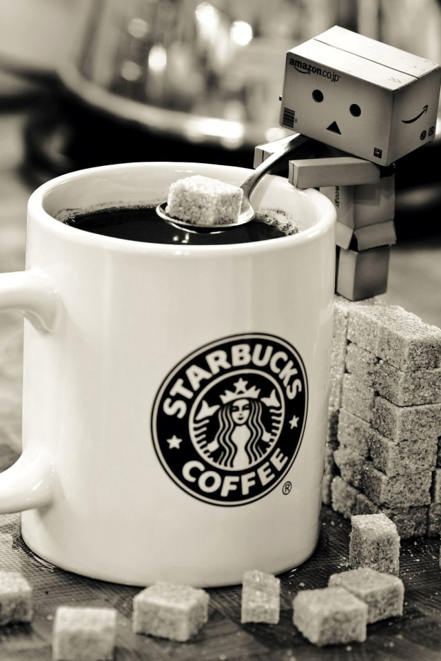 Screenshot №1 pro téma Danbo Loves Starbucks Coffee 640x960