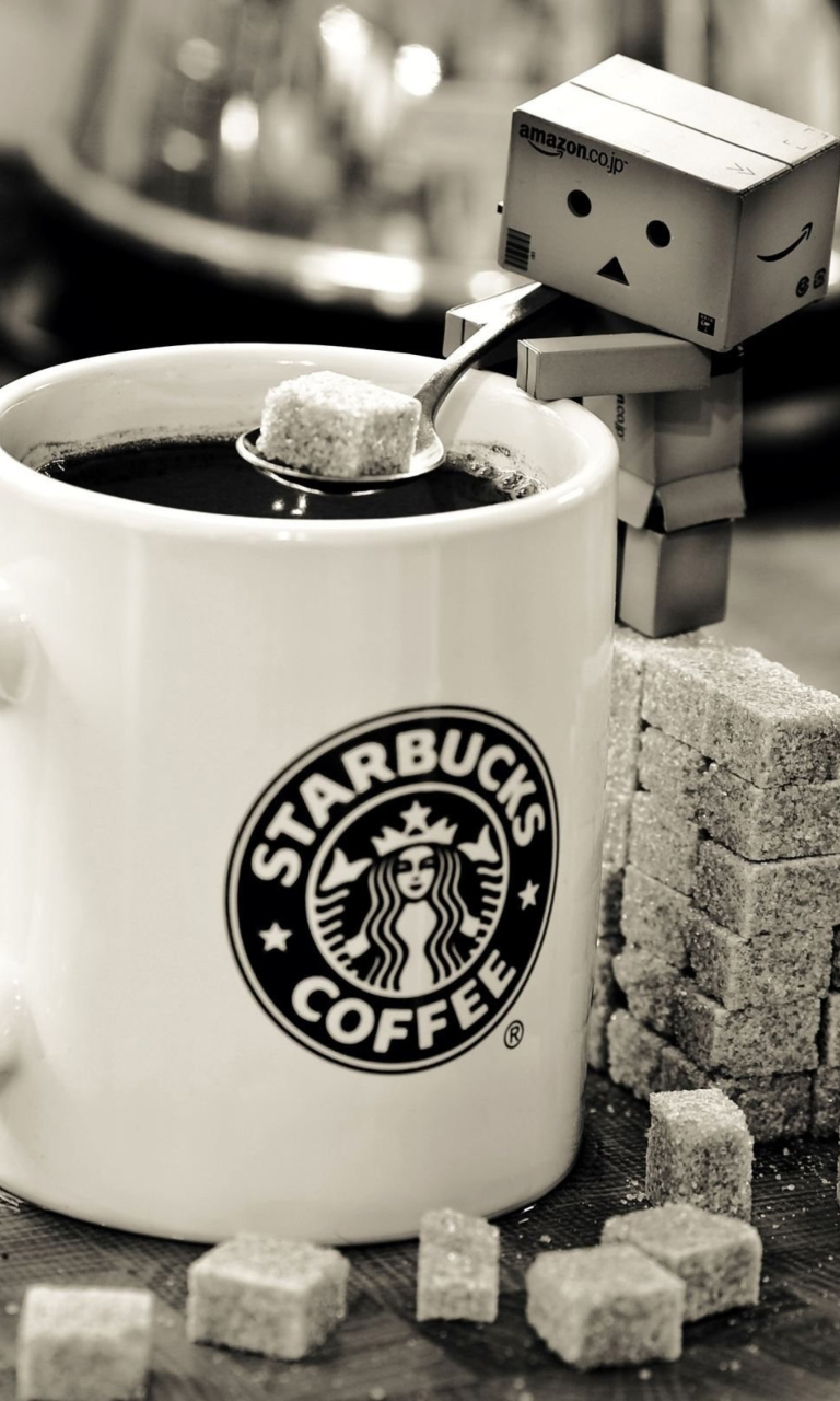 Sfondi Danbo Loves Starbucks Coffee 768x1280