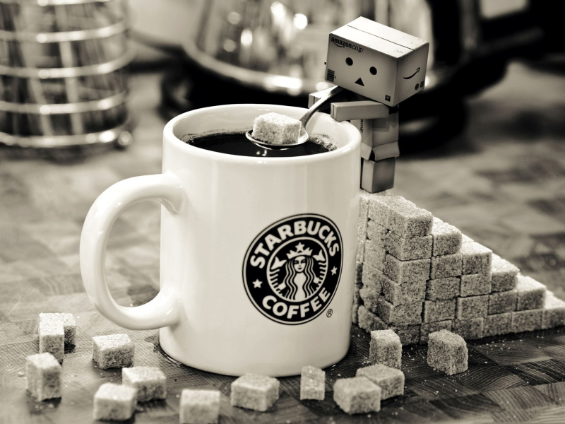 Screenshot №1 pro téma Danbo Loves Starbucks Coffee 800x600