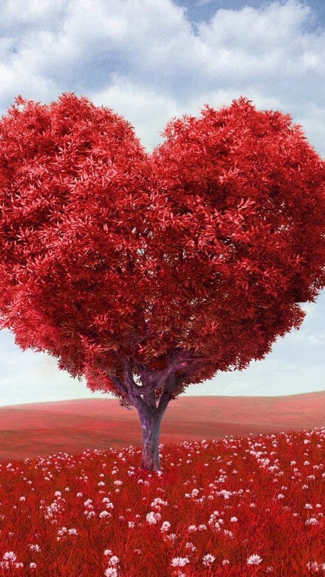 Heart Tree wallpaper 640x1136