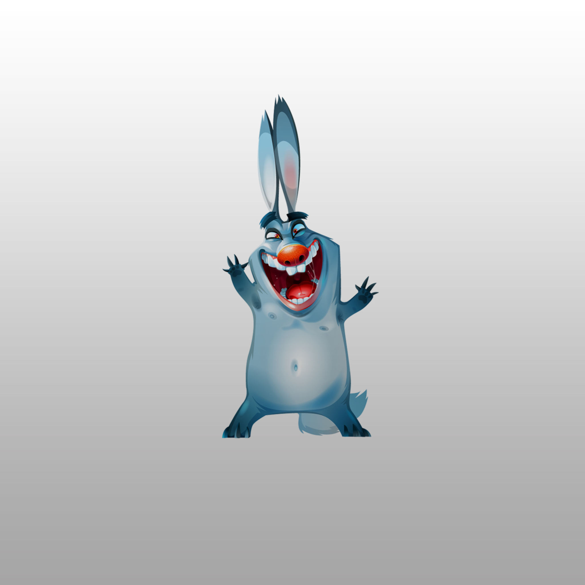 Screenshot №1 pro téma Crazy Blue Rabbit 2048x2048