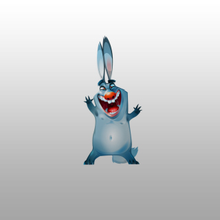 Обои Crazy Blue Rabbit для телефона и на рабочий стол iPad mini 2
