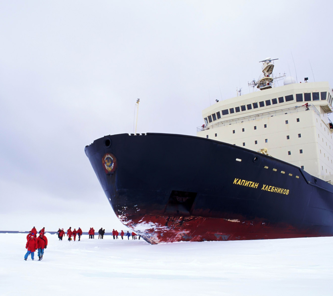 The Russian Icebreaker Kapitan Khlebnikov wallpaper 1080x960