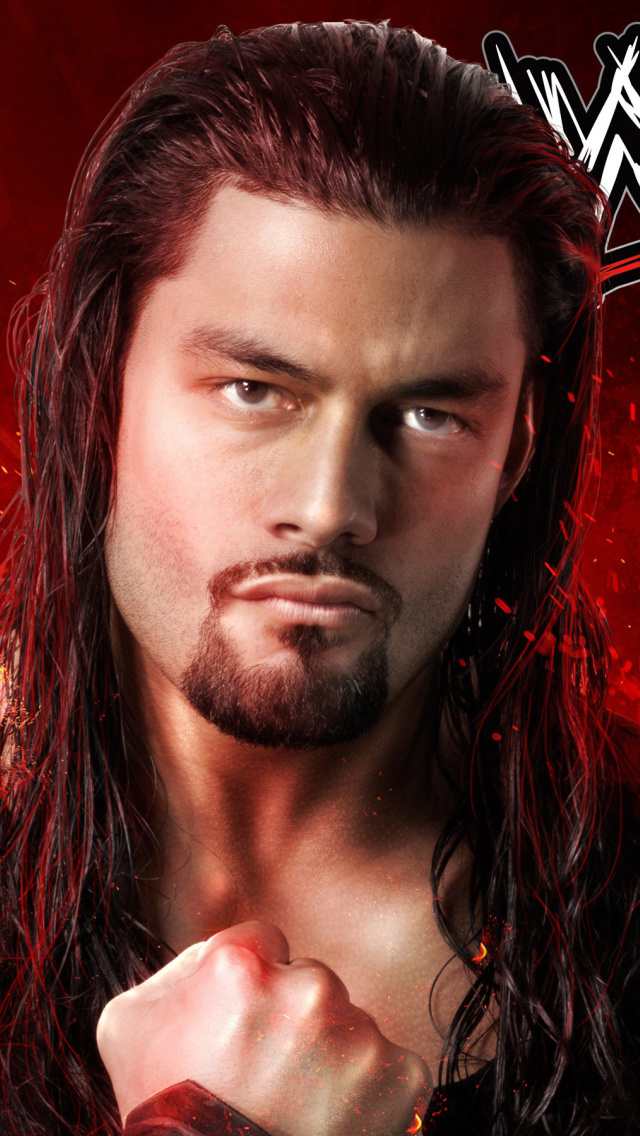 Das WWE 2K15 Roman Reigns Wallpaper 640x1136