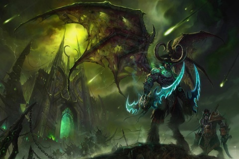 Fondo de pantalla Lord of Outland Warcraft III 480x320