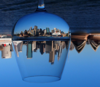 Sydney Australia In Wine Glass - Obrázkek zdarma pro 128x128