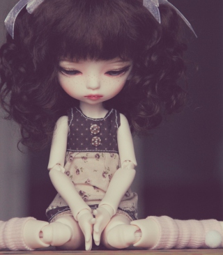 Cute Vintage Doll - Obrázkek zdarma pro 128x160