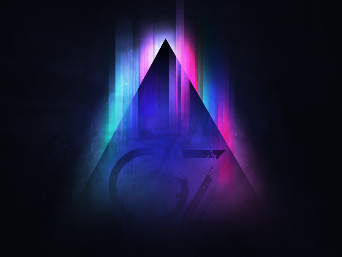 Fondo de pantalla Colorful Triangle Vector 1152x864