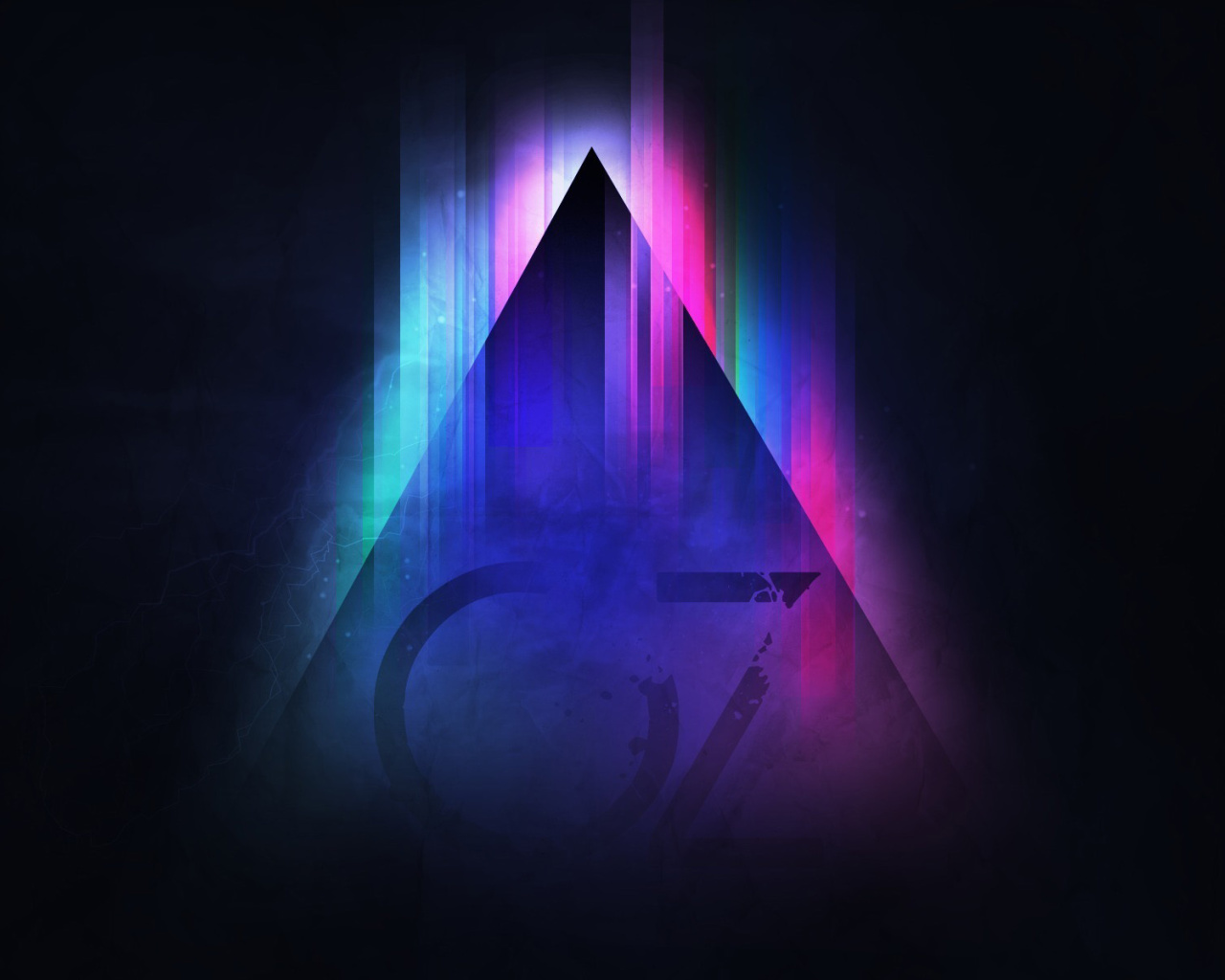 Fondo de pantalla Colorful Triangle Vector 1280x1024