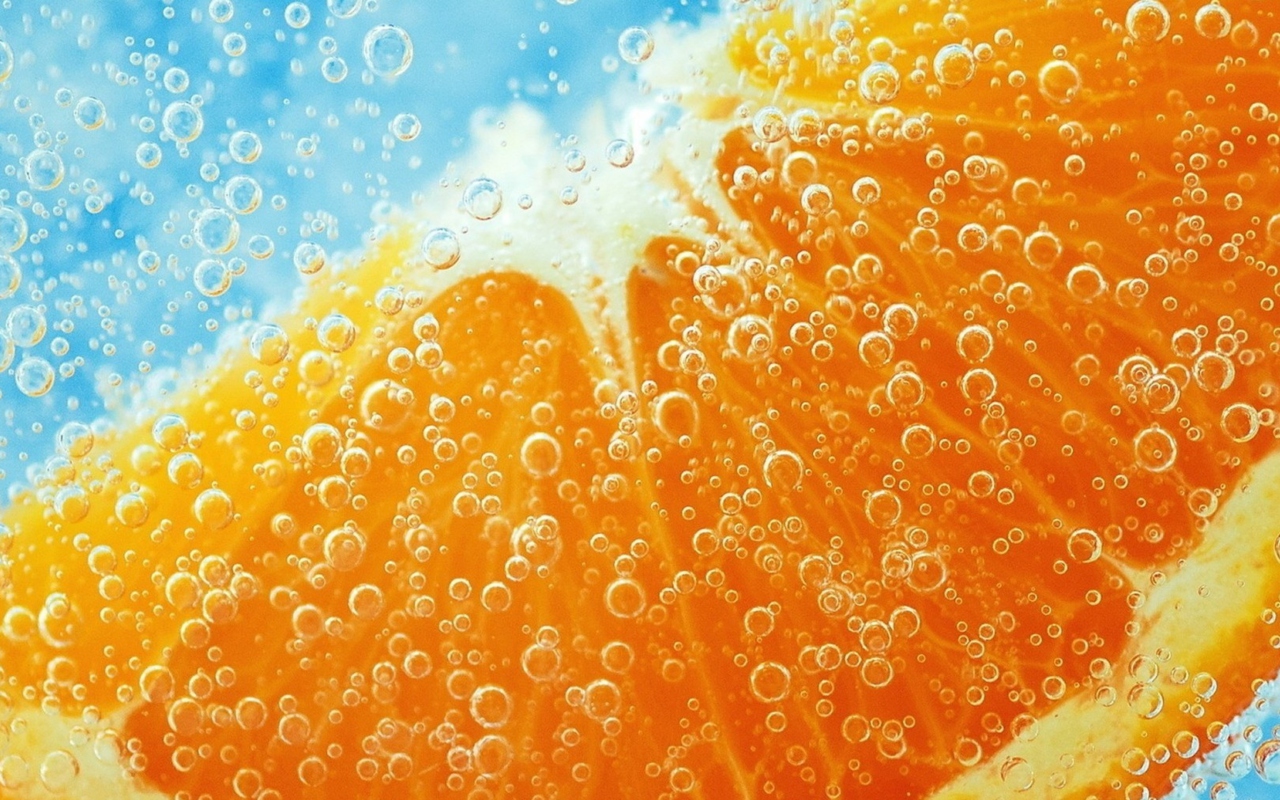 Screenshot №1 pro téma Refreshing Orange Drink 1280x800