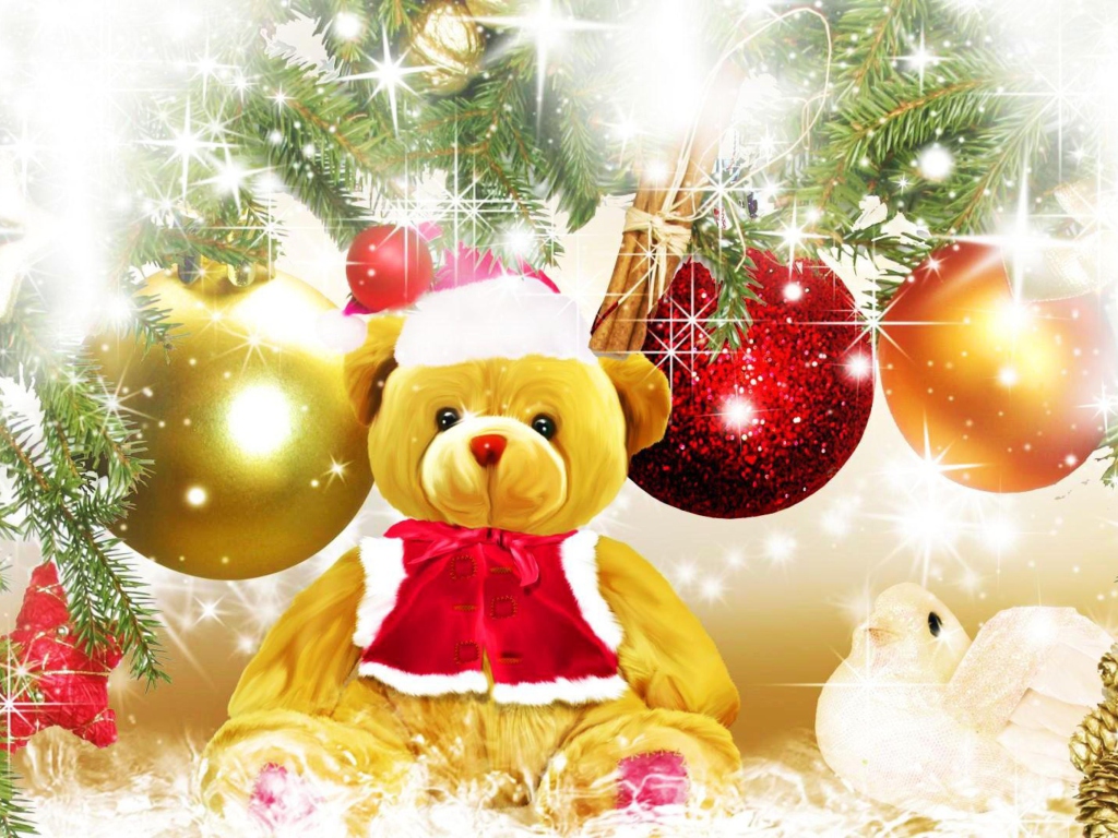 Screenshot №1 pro téma Teddy Bear's Christmas 1024x768