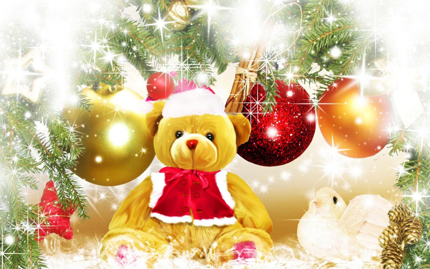 Fondo de pantalla Teddy Bear's Christmas 1440x900