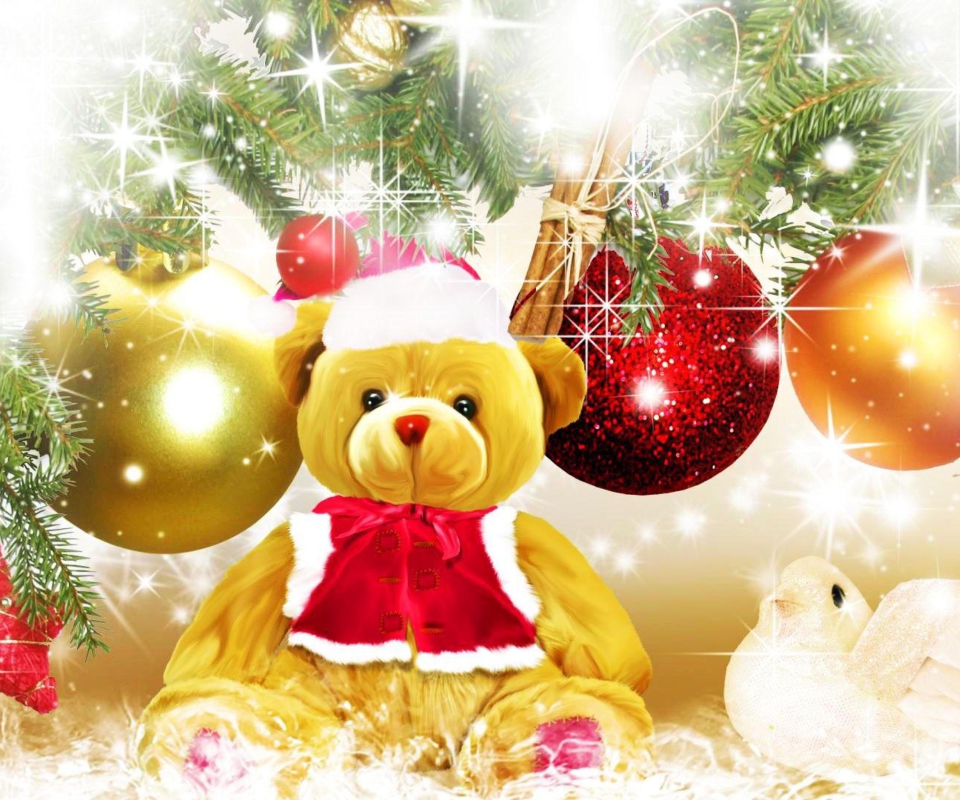 Обои Teddy Bear's Christmas 960x800
