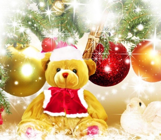 Teddy Bear's Christmas Background for Samsung E1150