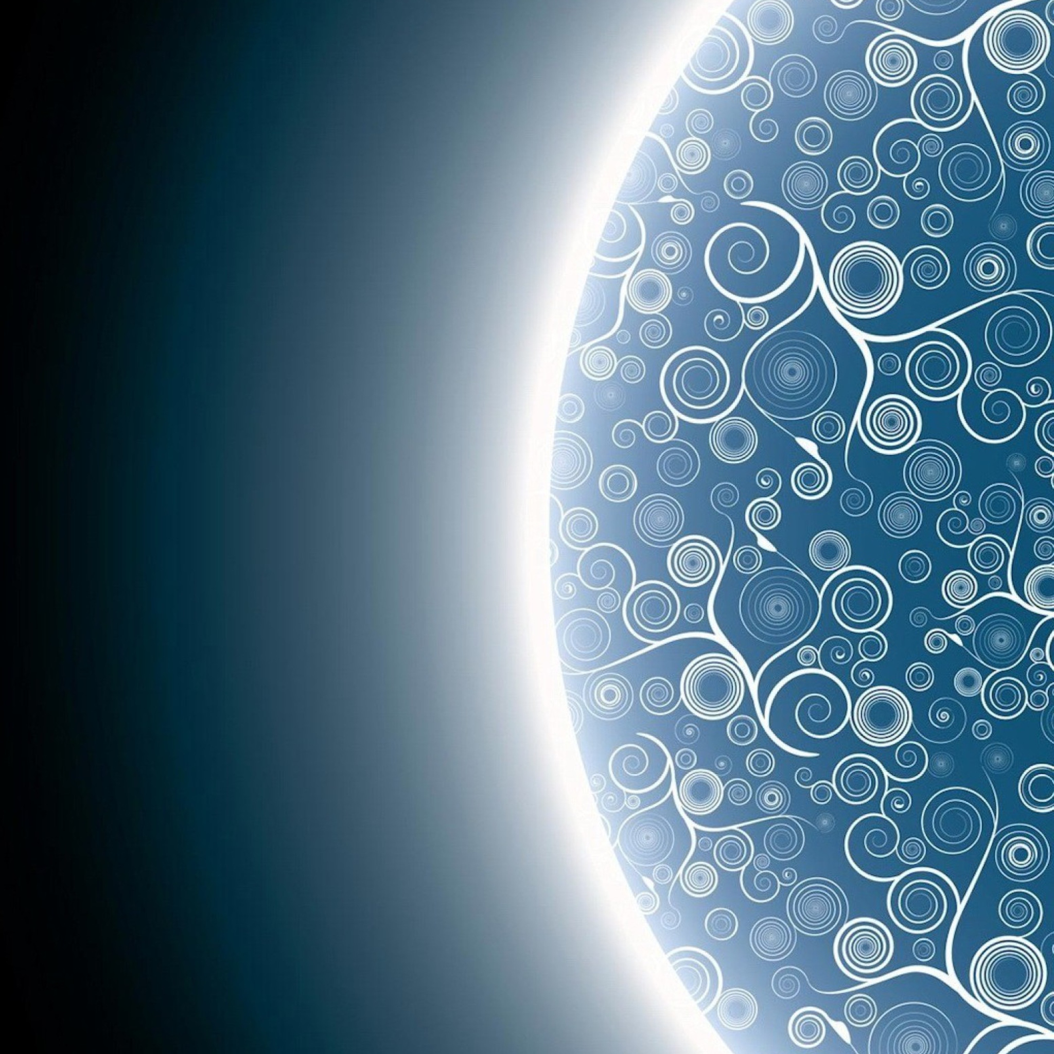 Screenshot №1 pro téma Abstract Blue Circles 2048x2048