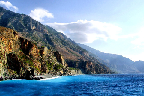 Das Crete Island Rock Wallpaper 480x320