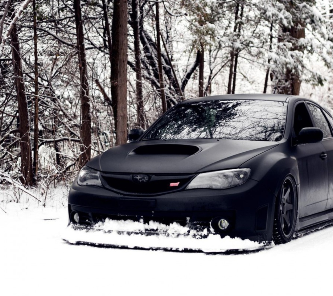 Das Subaru In Winter Wallpaper 1080x960