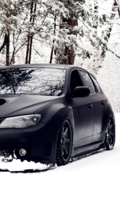 Screenshot №1 pro téma Subaru In Winter 240x400